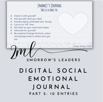 Preview of Social Emotional Online Journaling (Part 2)