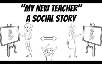 Preview of Social Emotional - Read Aloud & Color Activity: "My New Teacher"