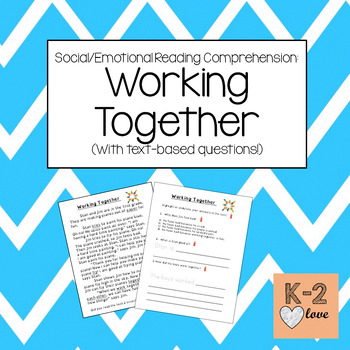 Preview of Social Emotional Reading Comprehension: Working Together