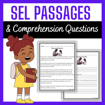 Preview of Social Emotional Reading Passages and Comprehension Questions: 16 passages!