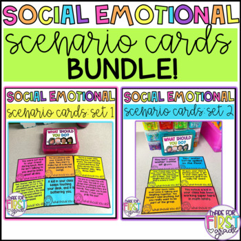 Preview of Social Emotional Scenario Cards BUNDLE: Social Emotional Learning