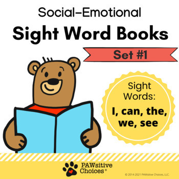Preview of Social-Emotional Sight Word Books- Set 1