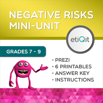 Preview of Negative Risks & Decision-Making Middle School Mini-Unit | Prezi & Printables