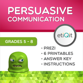 Preview of Persuasive Communication Middle School Mini-Unit | Prezi & Printables