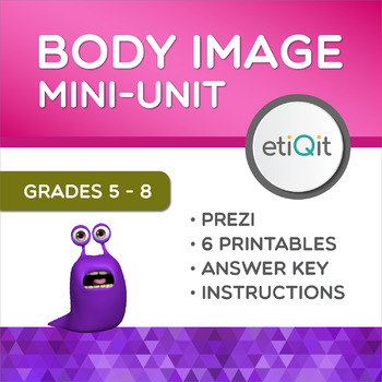 Preview of Beauty, Body Image & Self-Esteem Middle School Mini-Unit | Prezi & Printables