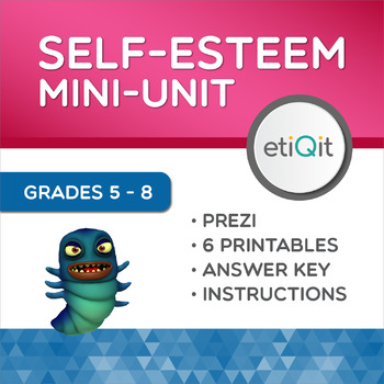 Preview of Self-Esteem & Confidence Middle School Mini-Unit | Prezi & Printable Activities