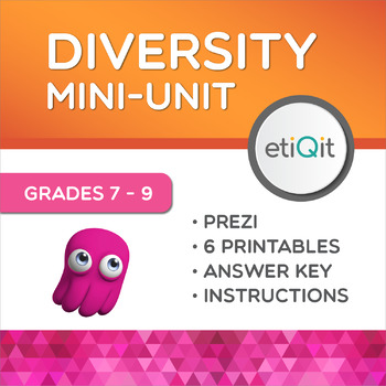 Preview of Diversity, Prejudice & Respect Middle School Mini-Unit | Prezi & Printables