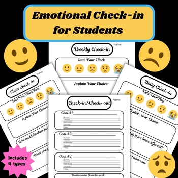 Preview of Social/Emotional Student Check-ins