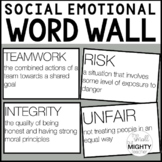 Social Emotional Word Wall - Social Emotional Vocabulary