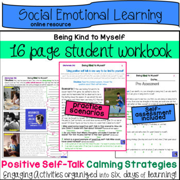 Social Emotional Workbook on Healthy Positive Self-Talk with Teacher Guide