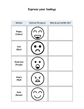 Preview of Social Emotional Worksheet