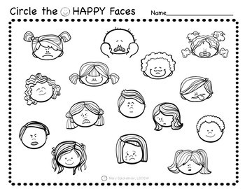 Social Emotional Worksheets Set 1 Identifying Feelings By Positive Counseling