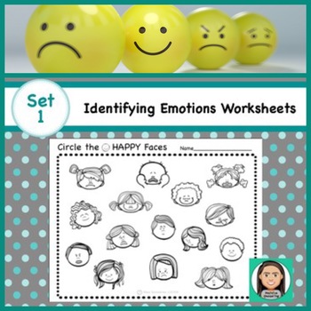 Preview of Social Emotional Worksheets Set 1: Identifying Feelings