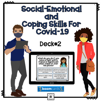 Preview of Social-Emotional and Coping Skills For Covid-19 Deck #2