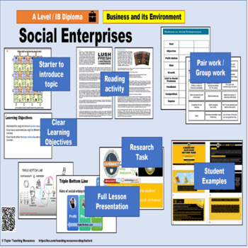 Preview of Social Enterprises - AP / A Level / IB Diploma - Full lesson -
