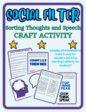 Social Filter Activity - Cut & Paste Thought Bubble & Call