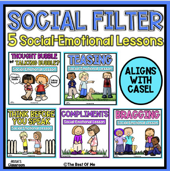 Preview of Social Filter Lessons | Social Emotional Learning | Think Before You Think | SEL