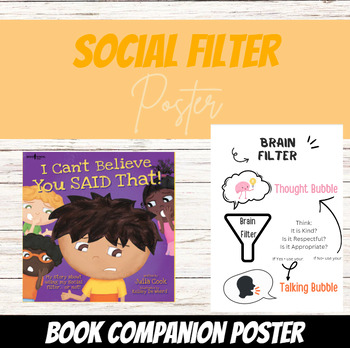 Social Filter Poster  Book Companion I Can't Believe You Said