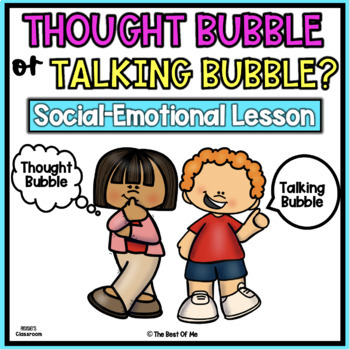 Preview of Social Filter | Thought Bubble or Talking Bubble | Say It or Think It | SEL