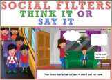 Social Filters - Think It or Say It Boom Cards
