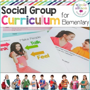 Preview of Social Group Curriculum for Elementary School Students