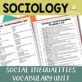 Social Inequalities Sociology Vocabulary Unit