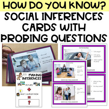 Preview of Social Inferences Cards with Probing Questions
