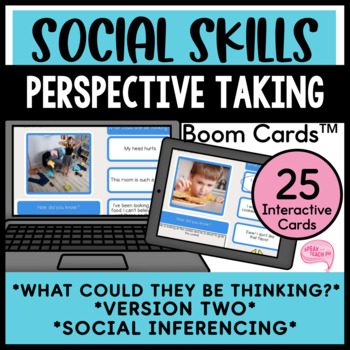 Preview of Social Inferencing and Perspective Taking Version 2 Speech Therapy Boom Cards™