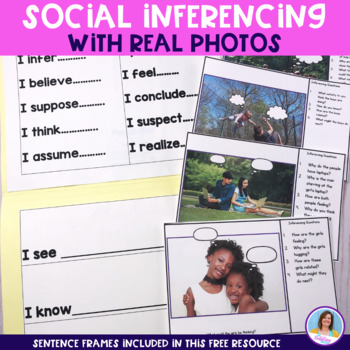 Preview of Free Social Inferencing with Real Photos to Work on Perspective Taking