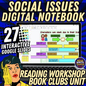 Preview of Social Issues Book Clubs: DIGITAL Interactive Notebook (Units of Study)
