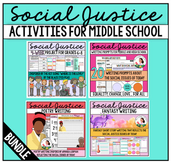 Preview of Social Justice Activities for Middle School Bundle