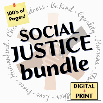 Preview of Social Justice Diversity Activity BUNDLE for Reading, Writing, Discussion