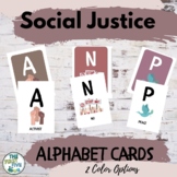 Social Justice Alphabet Cards Posters with Words and Pictures