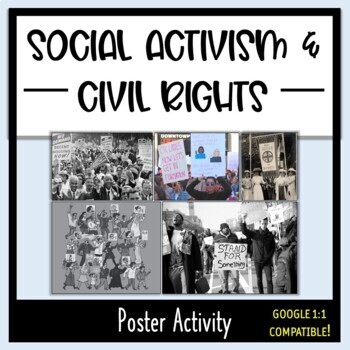 Preview of Social Justice & Civil Rights: Social Activist Poster Activity!