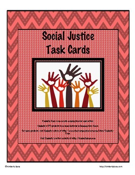 Preview of Social Justice Distance Learning Task Card Project