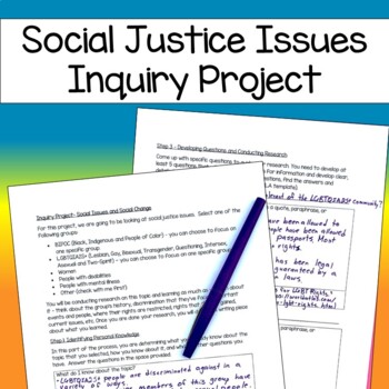 Preview of Social Justice Inquiry Project