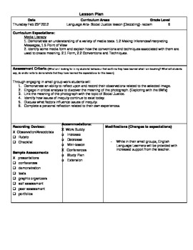 Preview of Social Justice Lesson Plan- Racism (critical analysis) decoding