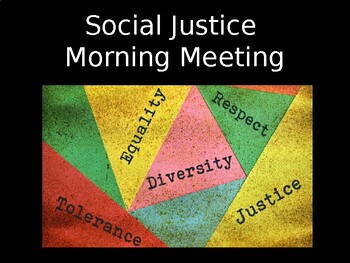 Preview of Social Justice Morning Meeting PowerPoint Jumbo Bundle - Year Long