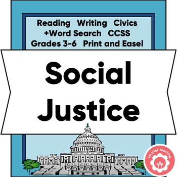 Preview of Social Justice Book Report and Genre Study +Word Search CCSS Grades 3-6