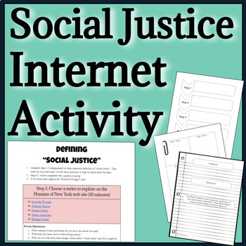 Preview of Social Justice Online Activity for High School English
