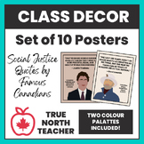 Social Justice Quote Posters | Famous Canadians | Classroom Decor