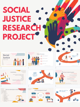 Preview of Social Justice Research Project - Distance Learning
