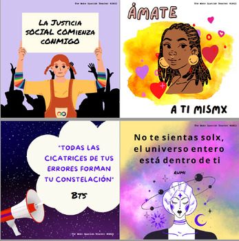 Preview of Social Justice/SEL posters set 3 en Español