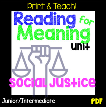 Preview of Social Justice S.L.A.M. Reading Response Unit, PDF