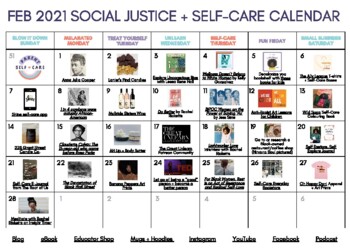 Preview of Social Justice + Self-Care Calendar for Educators + Parents