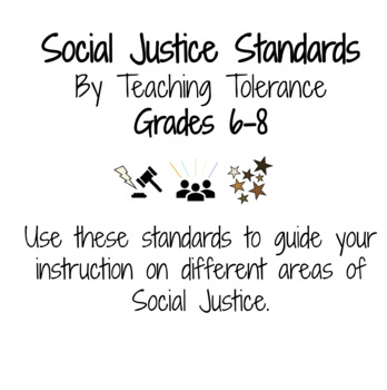 Preview of Social Justice Standards - Grade 6-8 (Google Slides)