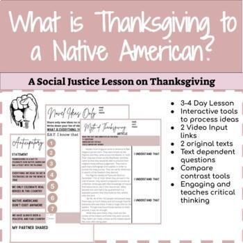 Preview of Social Justice Thanksgiving: What is Thanksgiving to Indigenous People? Lessons