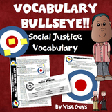 Social Justice Vocabulary Bulls Eye Game
