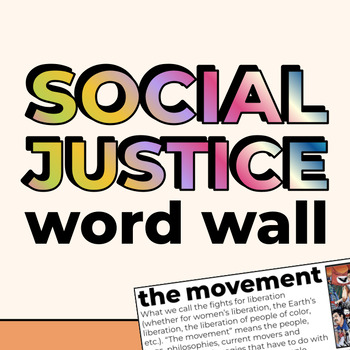 Preview of Social Justice Word Wall