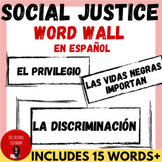 Social Justice Word Wall in Spanish | Justicia Social en Español